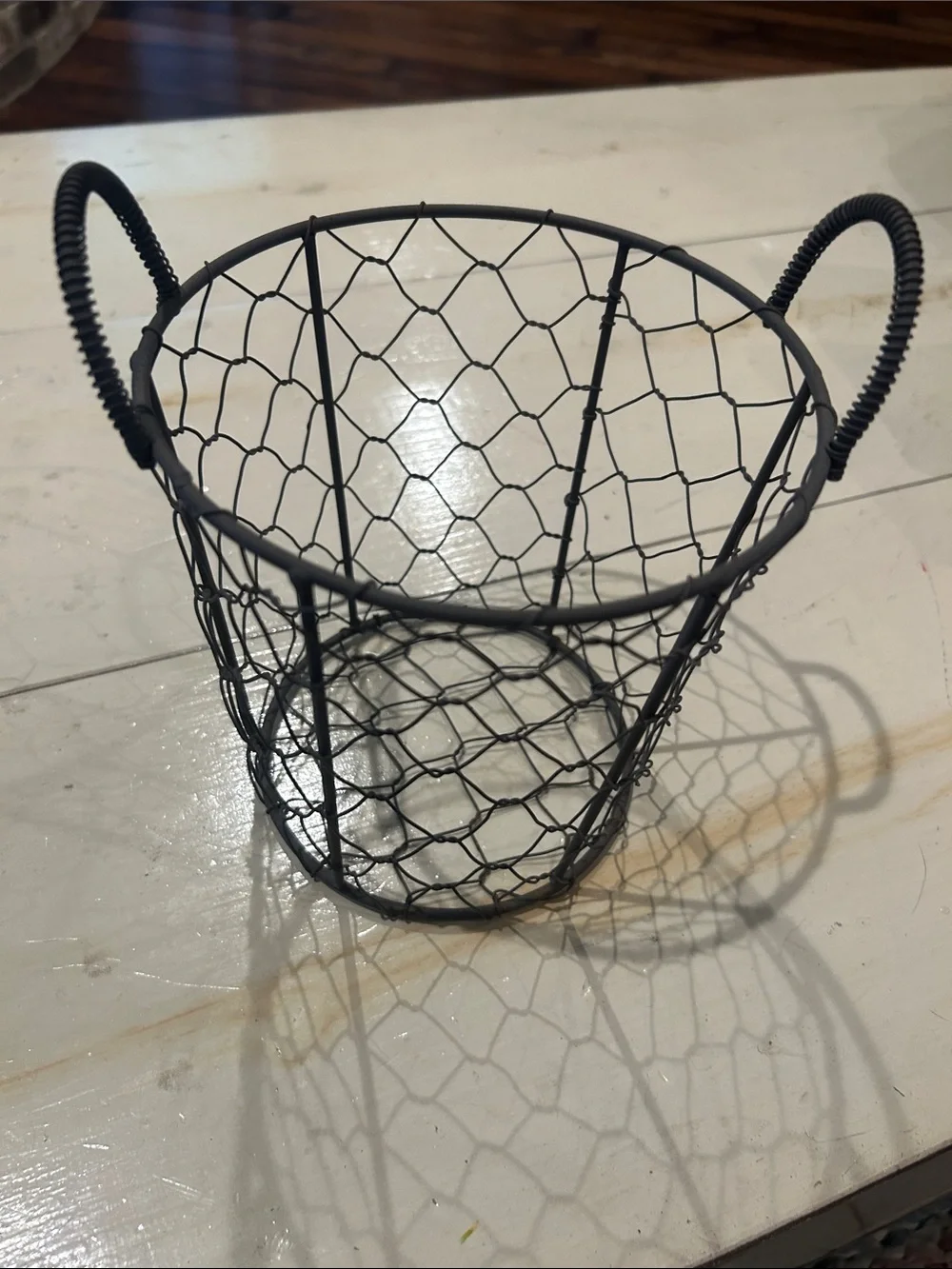 Black Wire Mesh Basket with Handles - Home Accents